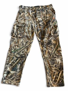 Game Winner Mens Regular 36X30 Large Camo Cargo Pocket Hunting Pants Cotton